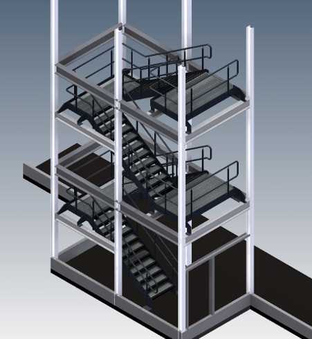 3D CAD IMAGE EXTERNAL STAIRS